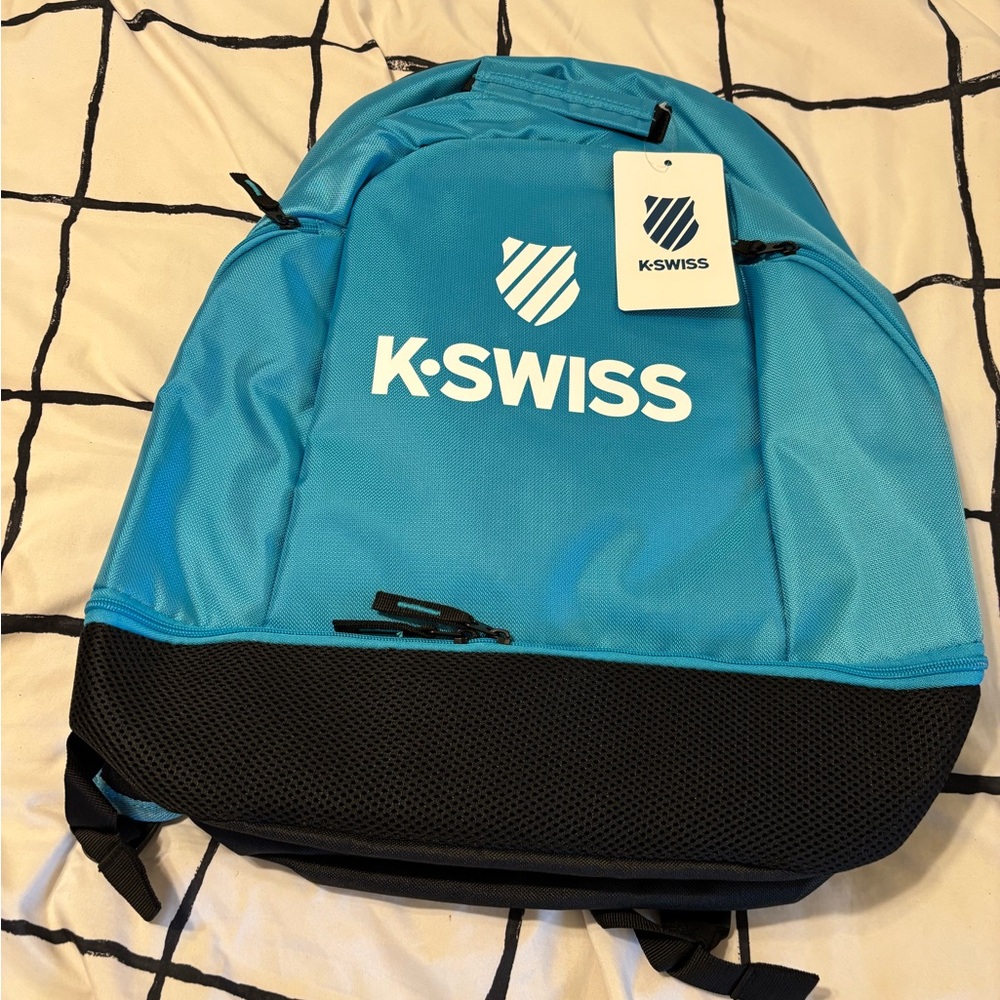 K-Swiss Blue Sport Backpack with Black Interior